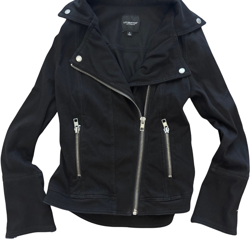 Liverpool Women's Black Moto Jacket Small